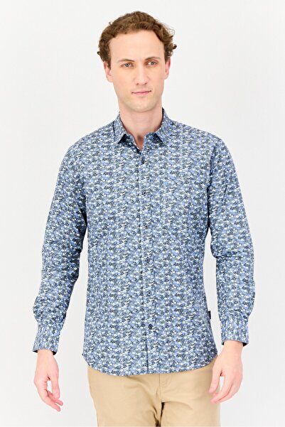 Kenneth Cole Men Regular Fit Floral Print Long Sleeves Casual Shirt, Multicolor