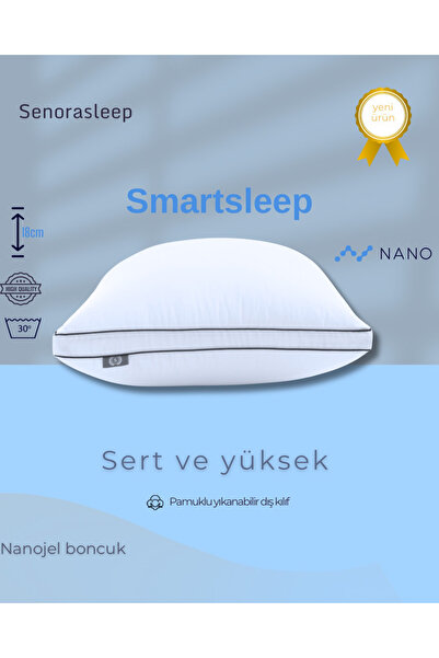 SENORA SMART Sert ve yüksek yastık (nano boncuk dolgulu ayarlanabilir)