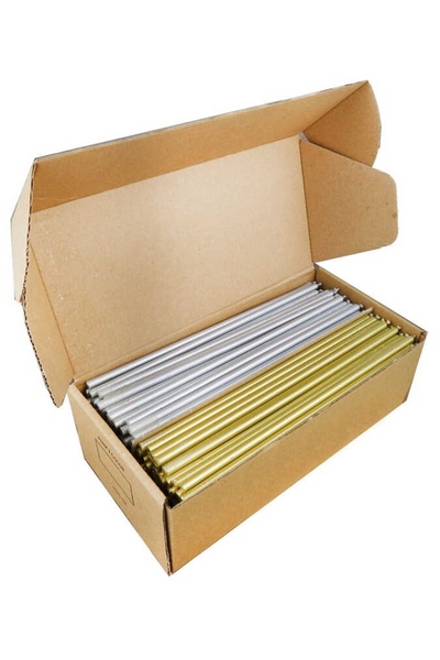 Partivitrini Metalik Gold Ve Gümüş Çubuk Mum 20 cm 274 Adet