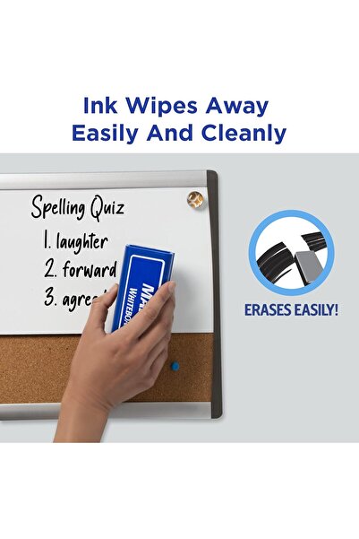 AVERY Marks A Lot Dry Erase Markers, Low Odor White Board Markers with Bullet Tip, 6 Ass