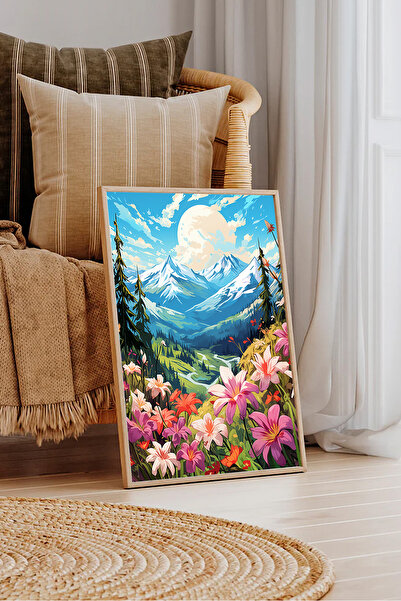 Dekorsiahome Jednodijelna slika sa drvenim okvirom za dnevnu sobu, hodnik i k...