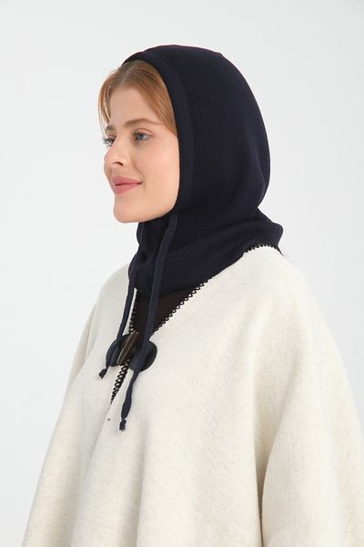 T Crazy T-Crazy Knitwear Thin Woven Balaclava Ribbed Knitwear Knitted Hooded Beanie, Hijab Beanie Knitwear Headgear