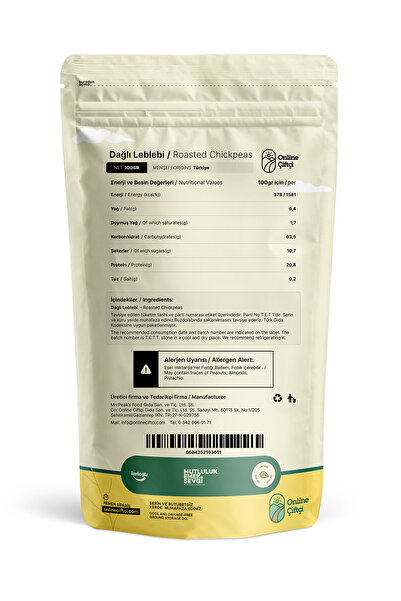 OnlineÇiftçi Dağlı Sarı Leblebi 100Gr