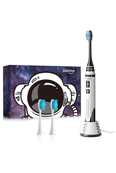 Whimlets Periuță de dinți electrică sonică Udefine, IPX7, 5 moduri, 3 niveluri de intensitate, 3 capete DuPont, wireless