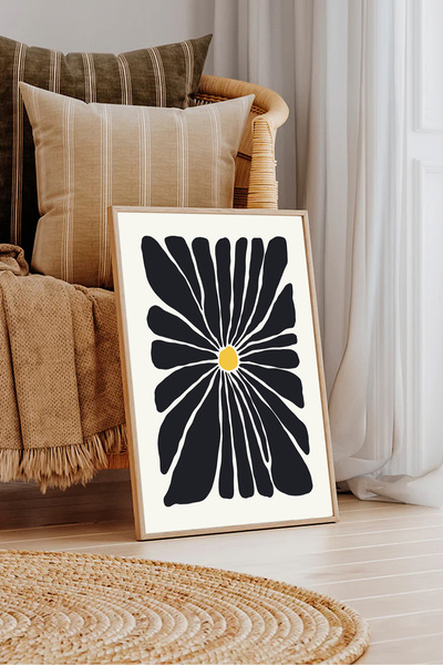 Dekorsiahome Τραπέζι σαλονιού κουζίνας με ξύλινο πλαίσιο μονοκόμματο TK1501