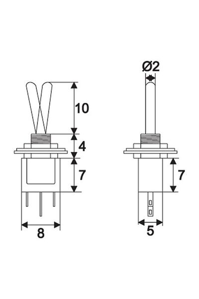 Mercaton Intrerupatoare cu brat 1 circuit 1A-250V ON-ON