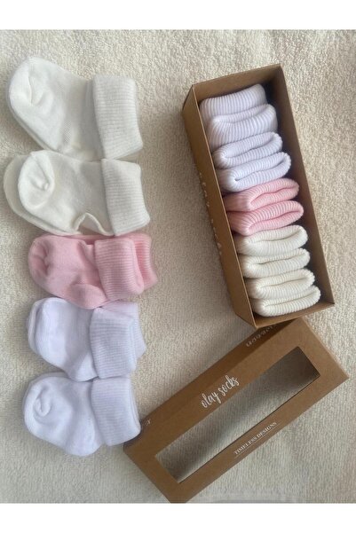 RAPAPA Baby Girl Newborn Boxed 5-Piece Socks 1309P
