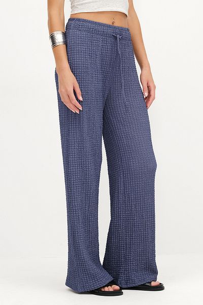 Addax Textured Wide Leg Trousers Pn10680-D8