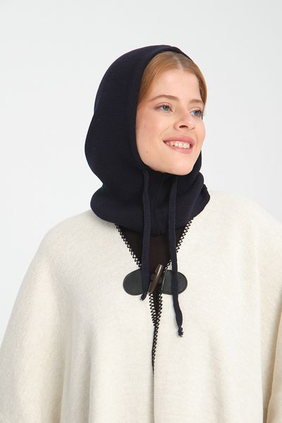 T Crazy T-Crazy Knitwear Thin Woven Balaclava Ribbed Knitwear Knitted Hooded Beanie, Hijab Beanie Knitwear Headgear