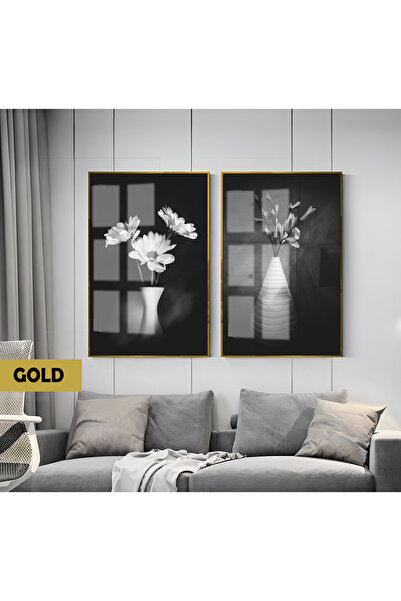 Harika bir ev HARİKABİREV | SET NEGRU&ALB FLORI ÎN VASE COMBINARE MODERNĂ | T...