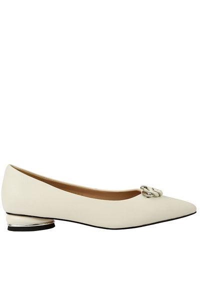 Epica Elegant ballerinas, women, EPICA, 9U6728-T8-T194 white, leather, heel 40