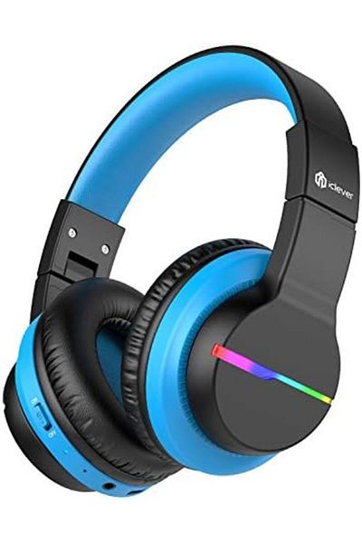 iClever Bluetooth Kids Headphones, BTH12 Colorful LED Lights Kids Wireless Headphones Over Ear with