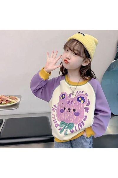 L&Wen Girls Crewneck Raglan Long Sleeves T-shirt