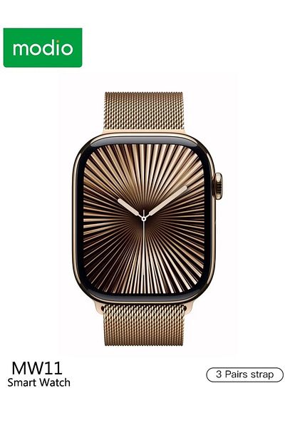 Modio Full screen smartwatch with 3 interchangeable straps
