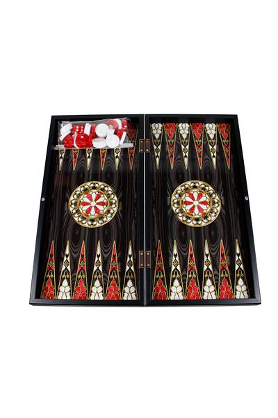 Z-Tools Backgammon game made of varnished wood 50x50 cm, antep / 987-7