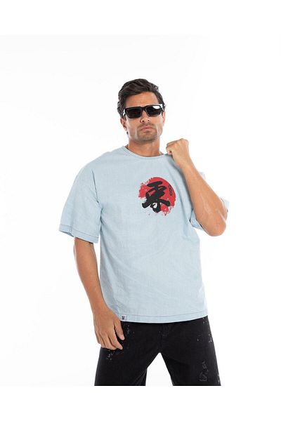 Flashmobnation Men’s Oversized Denim T-Shirt