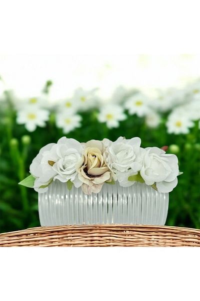 OEM Bride's Comb Hair Accessory with Flowers