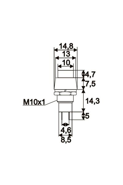 Mercaton Intrerupator cu apasare 1 circuit 2A-250V OFF-ON, rosu