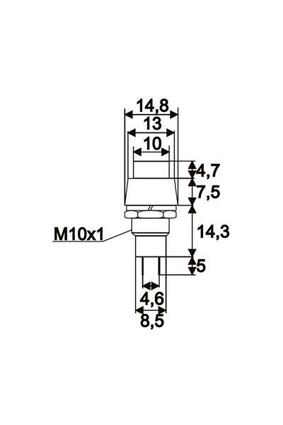 Mercaton Intrerupator cu apasare, 1 circuit, 2A-250V OFF-ON, negru