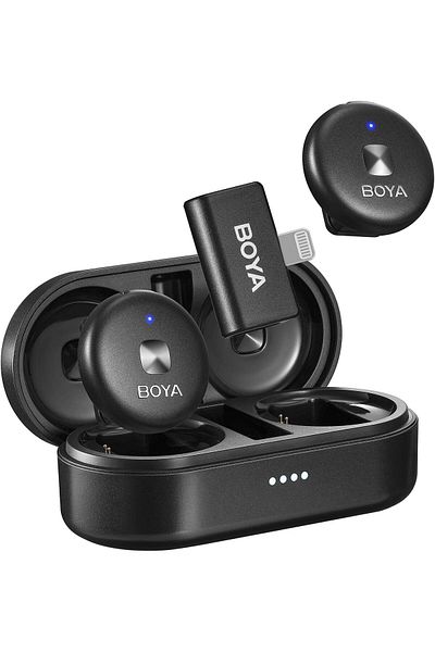 BOYA Omic-D Wireless Lavalier Portable Microphone System with 15h Battery Life, 50m Hassle-free Nois