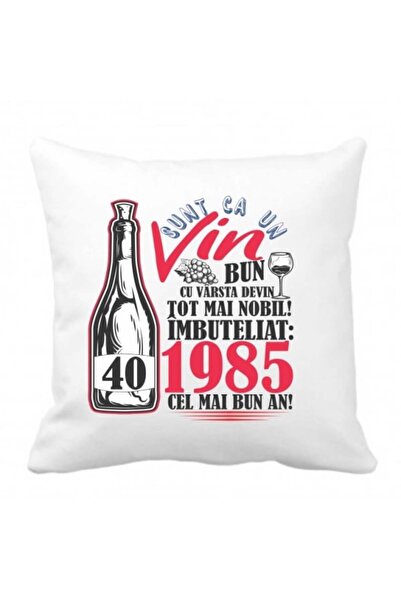 CRD PRINT Personalized Pillow 40 x 40 cm with print 'Sunt ca un vin bun 40 de...