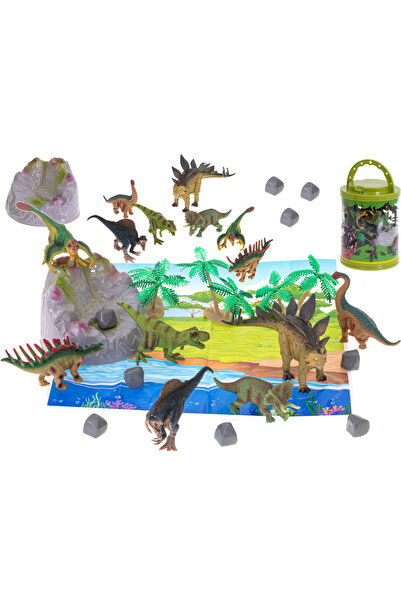 OEM Set 7 figurine preistorice, Accesorii incluse, +3 ani, Multicolor