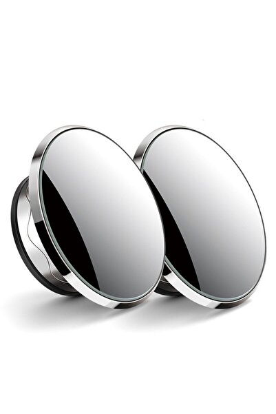 General Store Set 2 professional mirrors for blind spot, 360 rotation, waterproof, suction mount, Silver