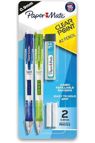 Sanford Paper Mate Clearpoint Mechanical Pencils 0.9mm, HB #2 Pencil Set, 2 Pack