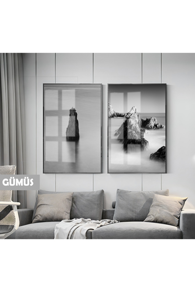 Harikabirev HARİKABİREV | SET NEGRU&ALB COMBINAT DE STÂNCI FUMURICE | TABLO D...