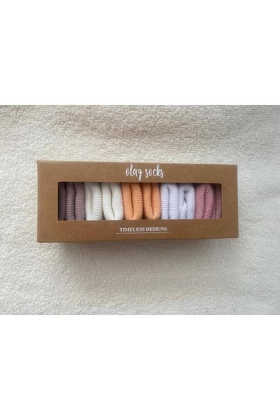 RAPAPA Baby Girl Newborn Boxed 5-Piece Socks 1309B
