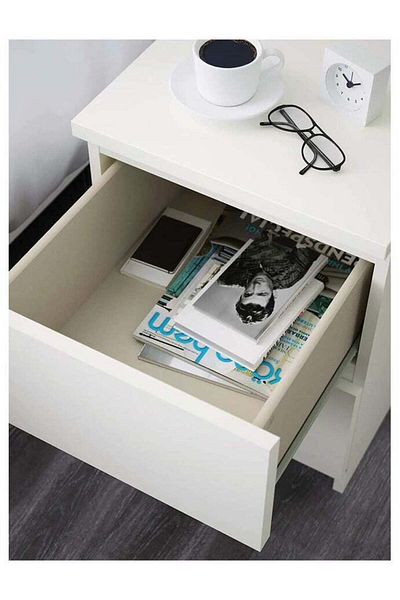 IKEA Kolín Cabinet with Two Drawers, White, 35x49 cm
