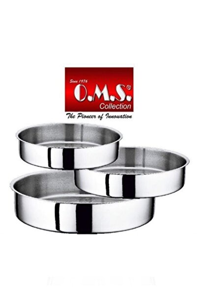 OMS طقم صينية فرن فولاذية مكون من 3 قطع