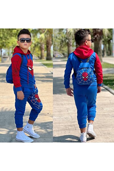 Butik ÖRÜMCEK ADAM SIRT ÇANTALI 3LÜ PARÇALI TAKIMLAR