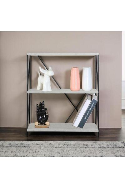 BAITY Gray 3-tier wooden shelving table