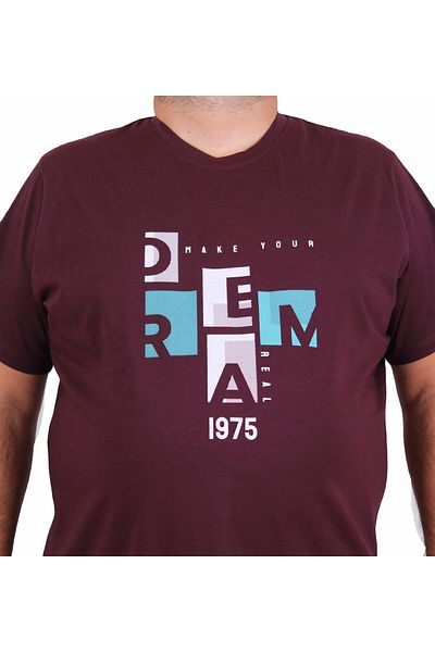 Starbattal Men's Plus Size Crew Neck T-Shirt Dream 25183 Murdum