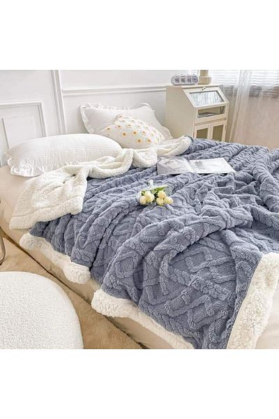 OEM Double blanket cocolino knitted type, with embossed patternPBT4, 200X230 cm, 3 kg