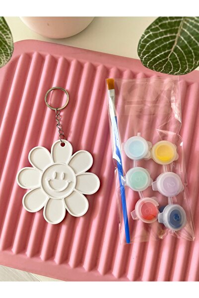 By Selen Suyolcu Gülenyüz Çocuk Boyama Seti Anahtarlık Model - Silver Aparat