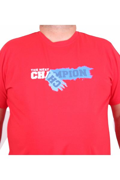 Starbattal Men's Plus Size Crew Neck T-Shirt Champion 25180 Red