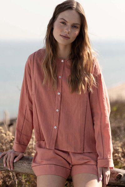 JOJOMIA New Line Long Sleeve Women's Shirt Salmon
