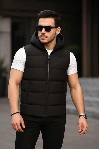 JESS PLUS New Season Men's Hooded Puffer Vest