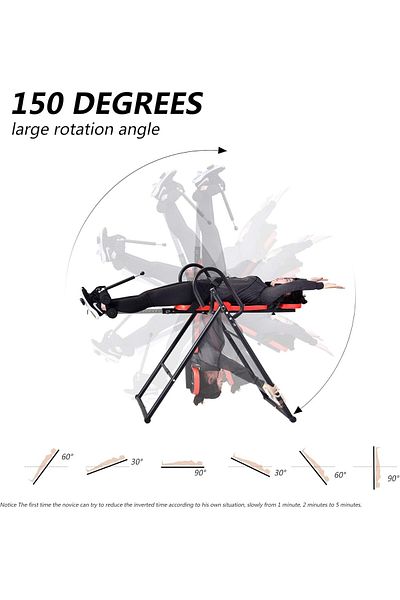lijiujia Reversible Table with Safety Belt and Comfortable Backrest, Adjustable up to 150 Degrees