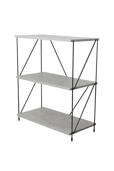 BAITY Gray 3-tier wooden shelving table