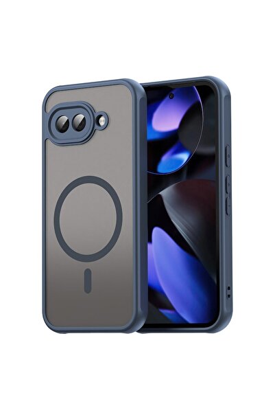 Tim High Protection Case for Google Pixel 9a, P23, Hard Plastic, Navy Blue
