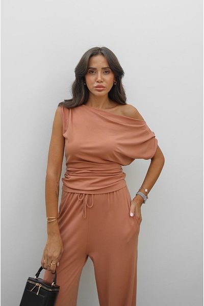 Havoş Salmon Hendry Blouse Pants Modal Suit