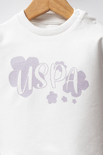 U.S. Polo Assn. طقم أطفال بناتي أرجواني من يو اس بولو اسن
