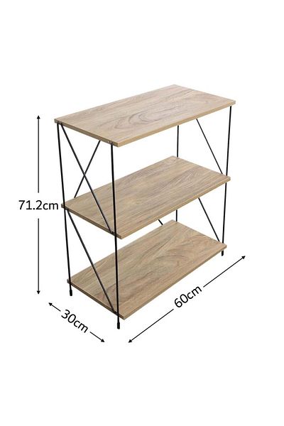 BAITY Malaysian Wood Shelf Unit with 3 Levels