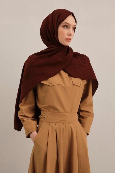 Armine Lyocell Şal - 3 - Bordo 32