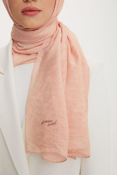 Armine Outlet, Organic Cotton Shawl - 567 - Salmon