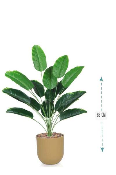 Arma Artificial Banana Leaf Tree with Natural Texture, Height 85 cm
