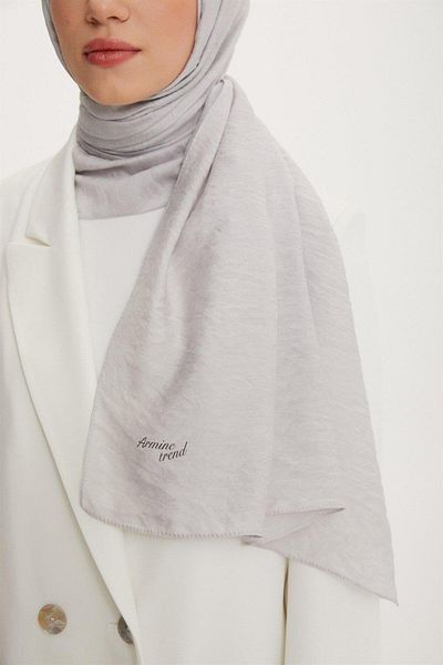 Armine Outlet, Organic Cotton Shawl - 540 - Light Gray